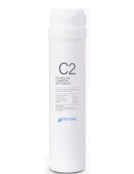 C2 activated carbon cartridge for FASTOME water filters, with granular filtration technology