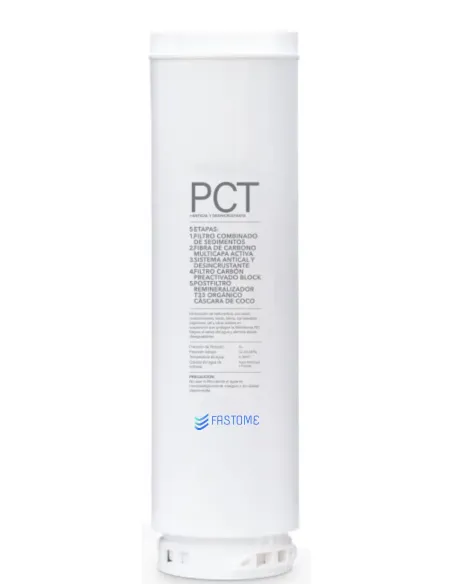 PCT Fastome descaling filter cartridge with 5-stage anti-limescale carbon and coconut