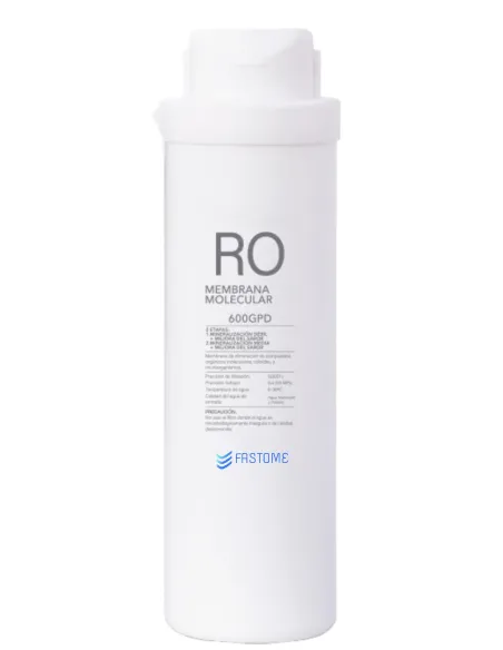 Filtro de osmose Fastome 600 GPD com marca visível e especificações técnicas
