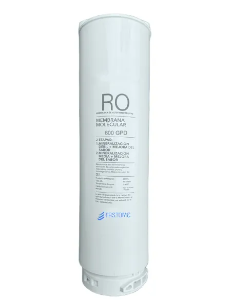 Fastome Premium 600 GPD membrane with front label and visible specifications
