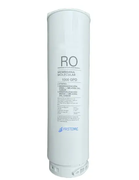 Fastome 1000 GPD membrane with front label showing technical specifications